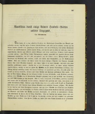 Rundschau durch einige kleinere Handels-Gärten unserer Umgegend.