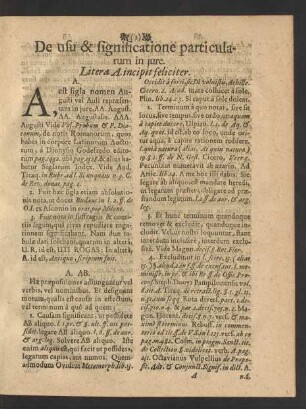 Litera A. incipit feliciter