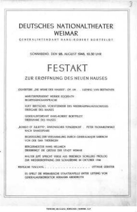 Festakt zur Eröffnung des neuen Hauses