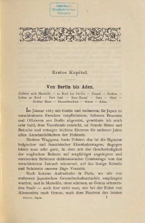 Bilder aus Japan : Schilderung des japanischen Volkslebens
