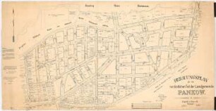 Bebauung der Straße 5 IV, Berlin-Pankow: Straßen- und Baufluchtlinienplan des nordöstlichen Teils von Pankow 1:1000