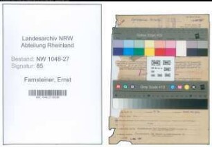 Entnazifizierung Ernst Farnsteiner , geb. 05.10.1895 (Direktor)
