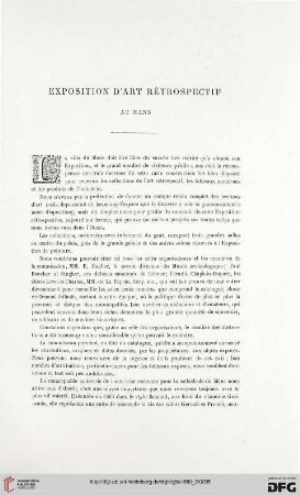 2. Pér. 22.1880: Exposition d'art rétrospectif au Mans