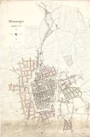 Fischer, Theodor; Memmingen; Generalbaulinienplan - Lageplan