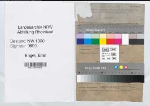 Entnazifizierung Emil Engel, geb. 18.10.1894 (Banksekretaer)