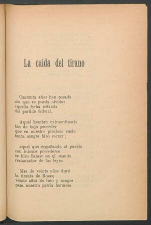 La caída del tirano