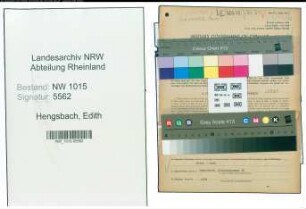 Entnazifizierung Edith Hengsbach , geb. 12.12.1912 (Sekretaerin)
