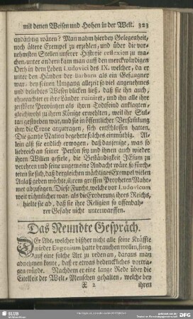 Das Neundte Gespräch. [Von den natürlichen Kräfften in geistlichen Dingen]