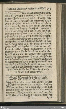 Das Neundte Gespräch. [Von den natürlichen Kräfften in geistlichen Dingen]