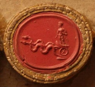 Triptolemos, von zwei Schlangen gezogen
