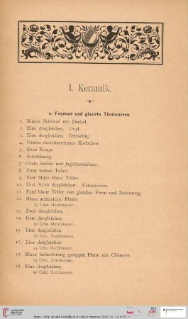 I. Keramik (Nr. 1-112)