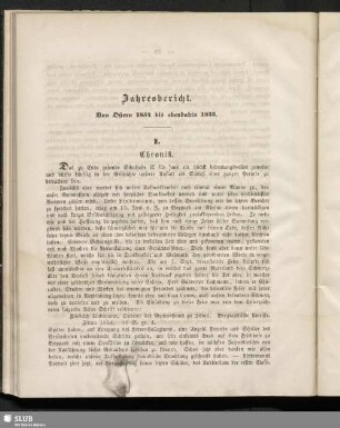 Jahresbericht von Ostern 1854 bis ebendahin 1855