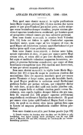 Annales Francofurtani. 1306 - 1358.