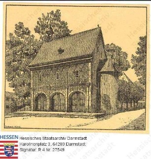 Lorsch an der Bergstraße, Benediktinerabtei / Torhalle des ehemaligen Klosters, dann Michaelskapelle