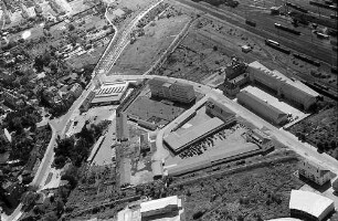 Freiburg i. Br. aus der Luft, Hellige, VW, Badenwerk