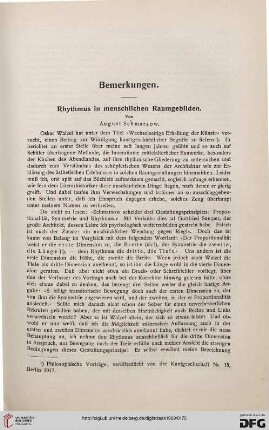 Rhythmus in menschlichen Raumgebilden