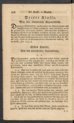 Erses Kapitel. Von den erweichenden Arzneymitteln