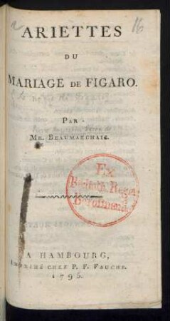 Ariettes Du Mariage De Figaro