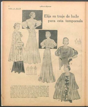 Elija su traje de baile para esta temporada [Dibujos] : Para la mujer