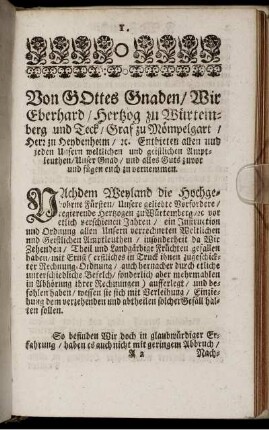 F. W. Zehend- und Ernd-Ordnung.