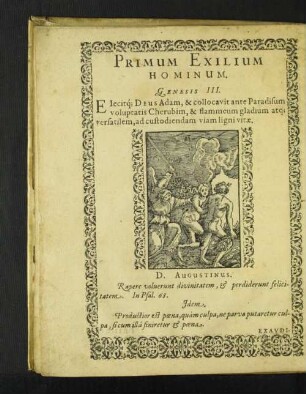 Primum Exilium Hominum.