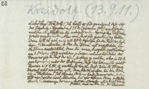 Brief an Ernst Kreidolf