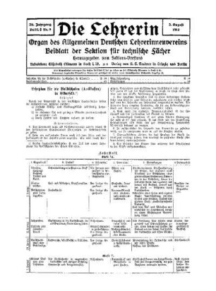 Lehrplan für die Volksschulen (A-Klassen) in Elberfeld
