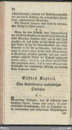 Eilftes Kapitel. Von Aufnehmung auswärtiger Darlehne