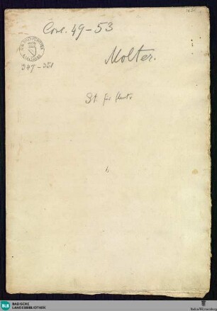 5 Sonatas - Mus. Hs. 347-351