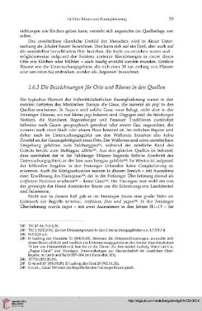 1.6.3 Die Bezeichnungen für Orte und Räume in den Quellen