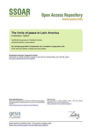 The limits of peace in Latin America