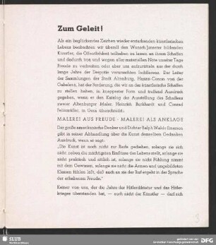 Zum Geleit!