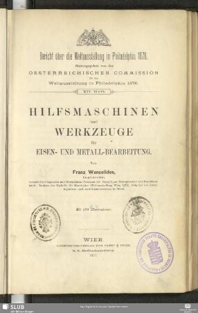 Hilfsmaschinen und Werkzeuge für Eisen- und Metall-Bearbeitung