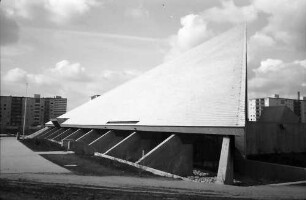 Freiburg, Weingarten: St. Andreas-Kirche, Zeltbau, Seite