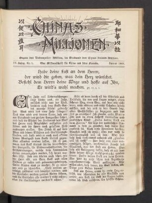 Nr. 1. Januar 1908