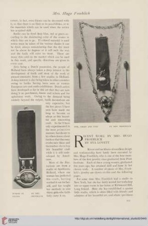 32.1907 = Nr. 127: Recent work by Mrs. Hugo Froehlich