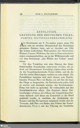 Revolution, Gründung Der Deutschen Volkspartei, Nationalversammlung