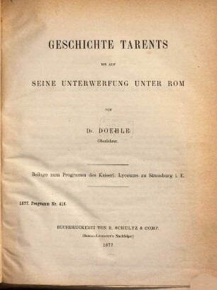 Programm : des Schuljahres .... 1876/77