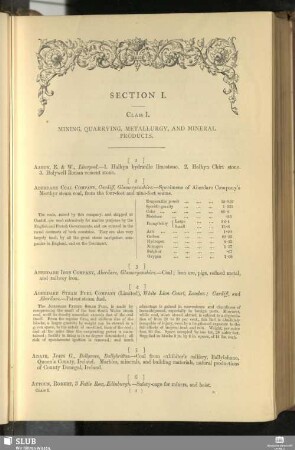 Class I. Mining, Quarrying, Metallurgy, And Mineral Products