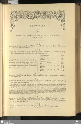 Class I. Mining, Quarrying, Metallurgy, And Mineral Products