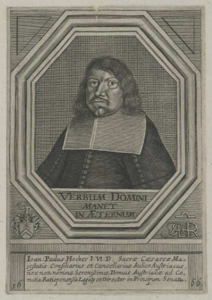 Bildnis des Ioan. Paulus Hocher