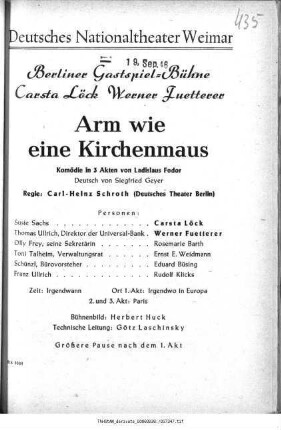 Arm wie eine Kirchenmaus