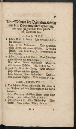 Neue Münzen der Dänischen Könige aus dem Oldenburgischen Stamme ...