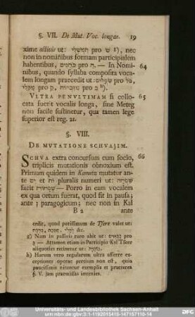 §. VIII. De Mutatione Schuajim.