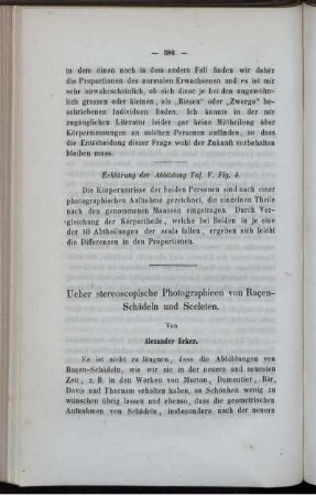 Ueber stereoscopische Photographieen von Racen-Schädeln und Sceleten.
