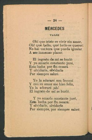 Mercedes : Valse
