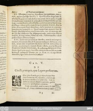 Cap. V. De Christi praeceptis, quae Legem perfecerunt.