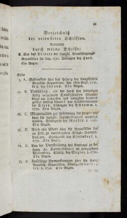 IX-XIV, Verzeichniß der recensirten Schriften.