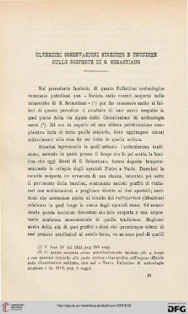 44: Ulteriori osservazioni storiche e tecniche sulle scoperte di S. Sebastiano