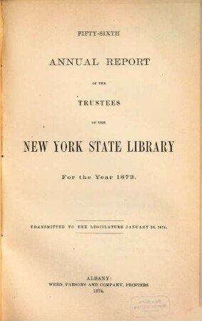 Annual report, 56. 1874, 28. Jan.